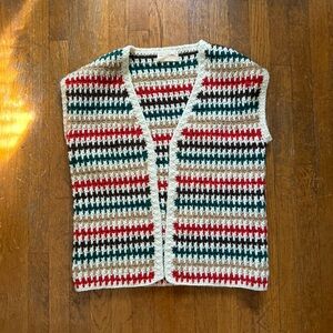 Striped Knit Women's Sweater Vest